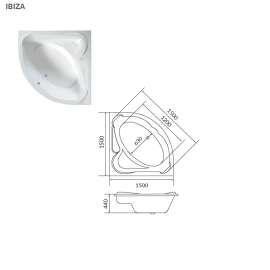 Акриловая ванна Marka One Ibiza 150x150